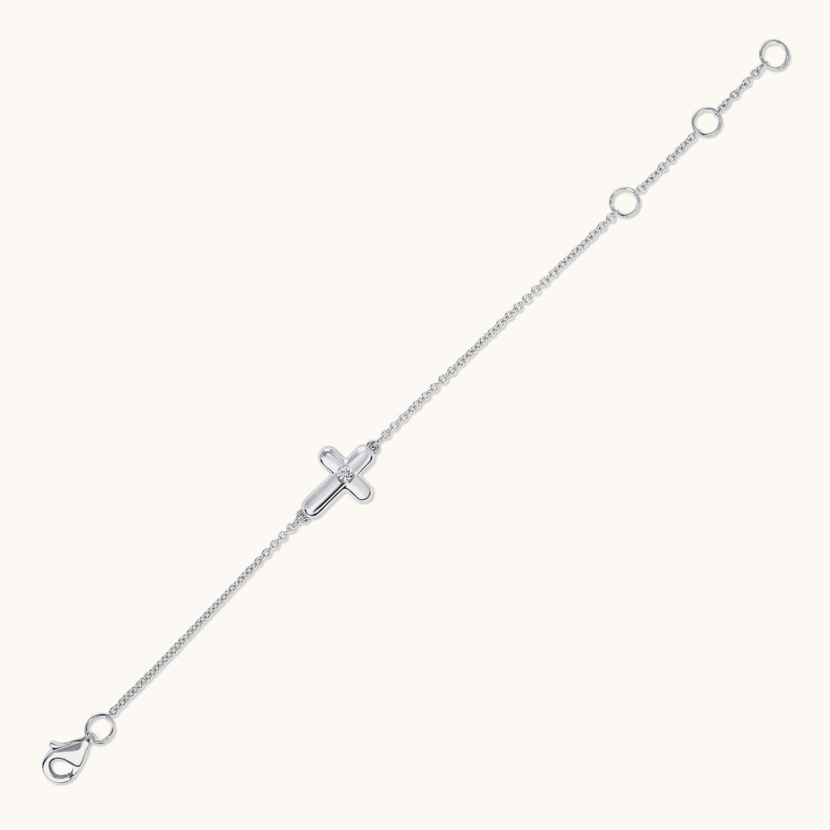 Kid's Diamond Bubble Cross Bracelet