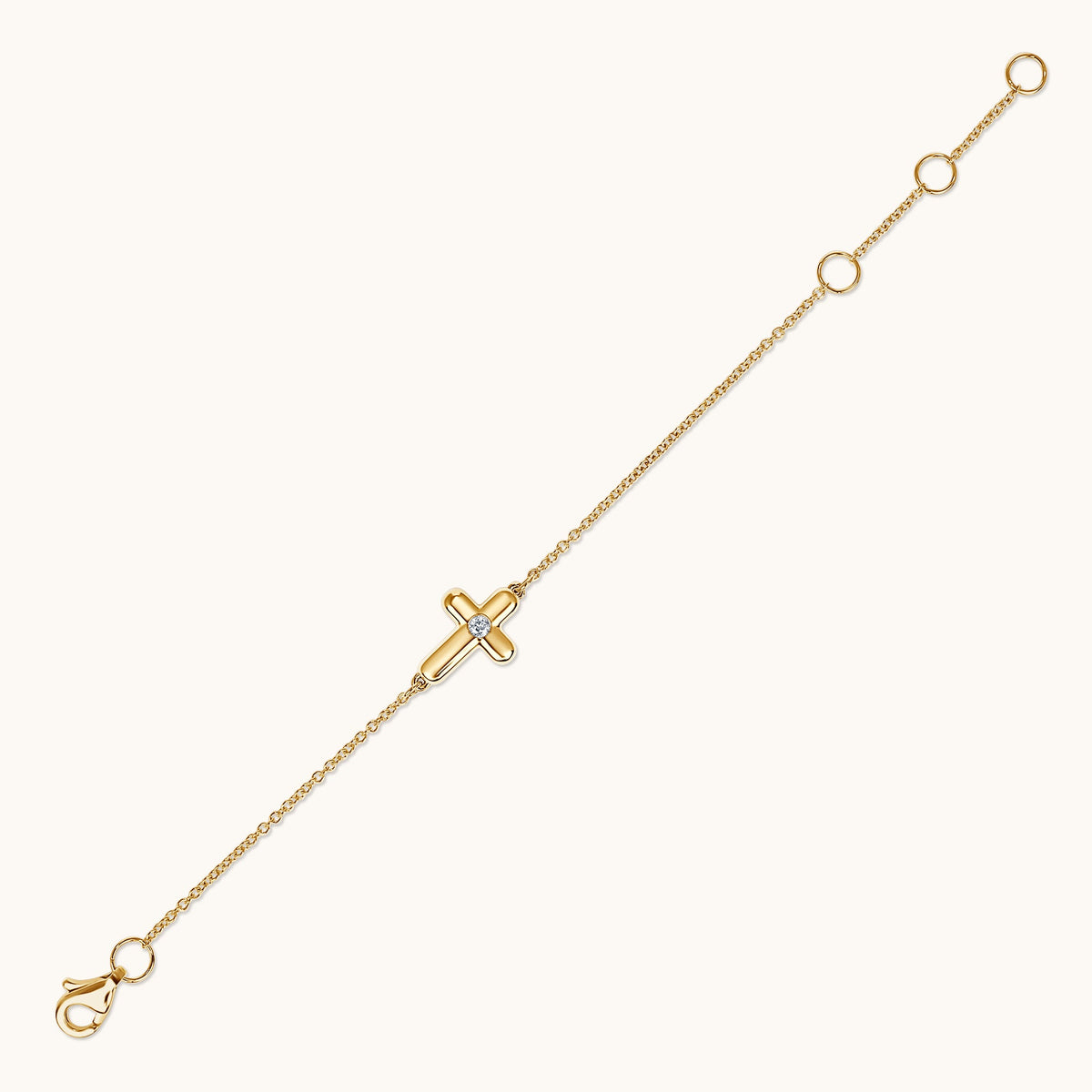 Kid's Diamond Bubble Cross Bracelet