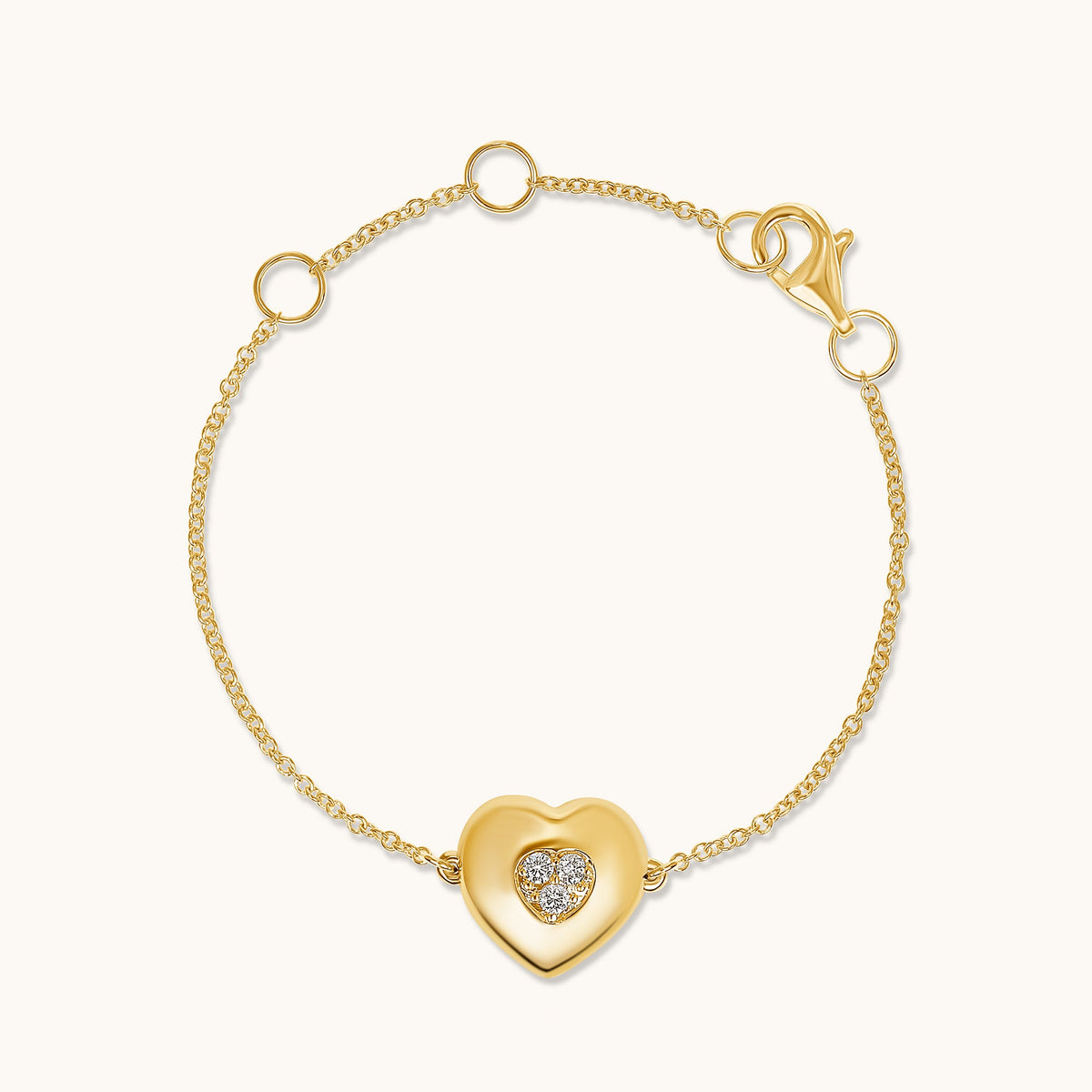 Kid's Bezzle Diamond Bubble Heart Bracelet - Happy Jewelers Fine Jewelry Lifetime Warranty