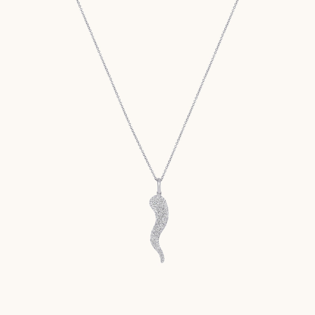 Large Pave Diamond Cornicello Pendant