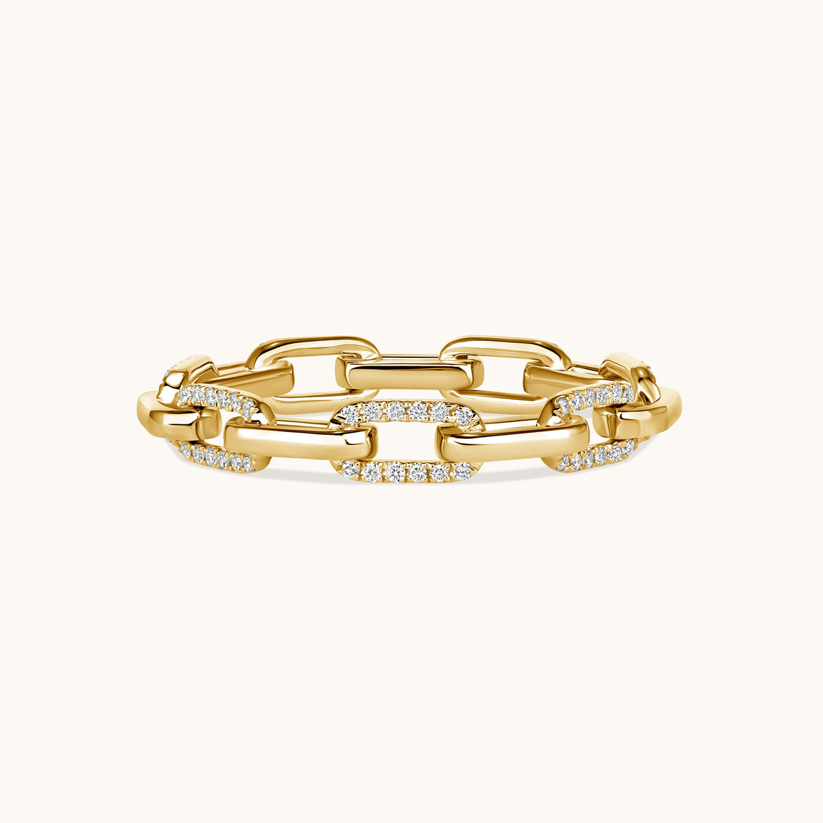 Linked Up Alternating Diamond Eternity Band