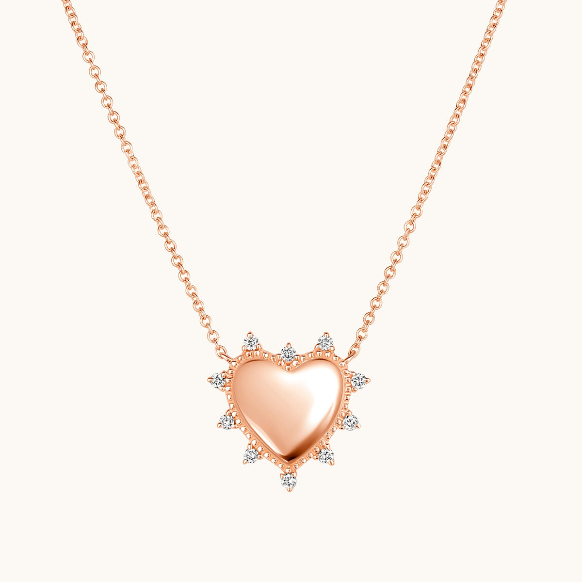 Milgrain Engravable Heart Pendant Necklace - Happy Jewelers Fine Jewelry Lifetime Warranty