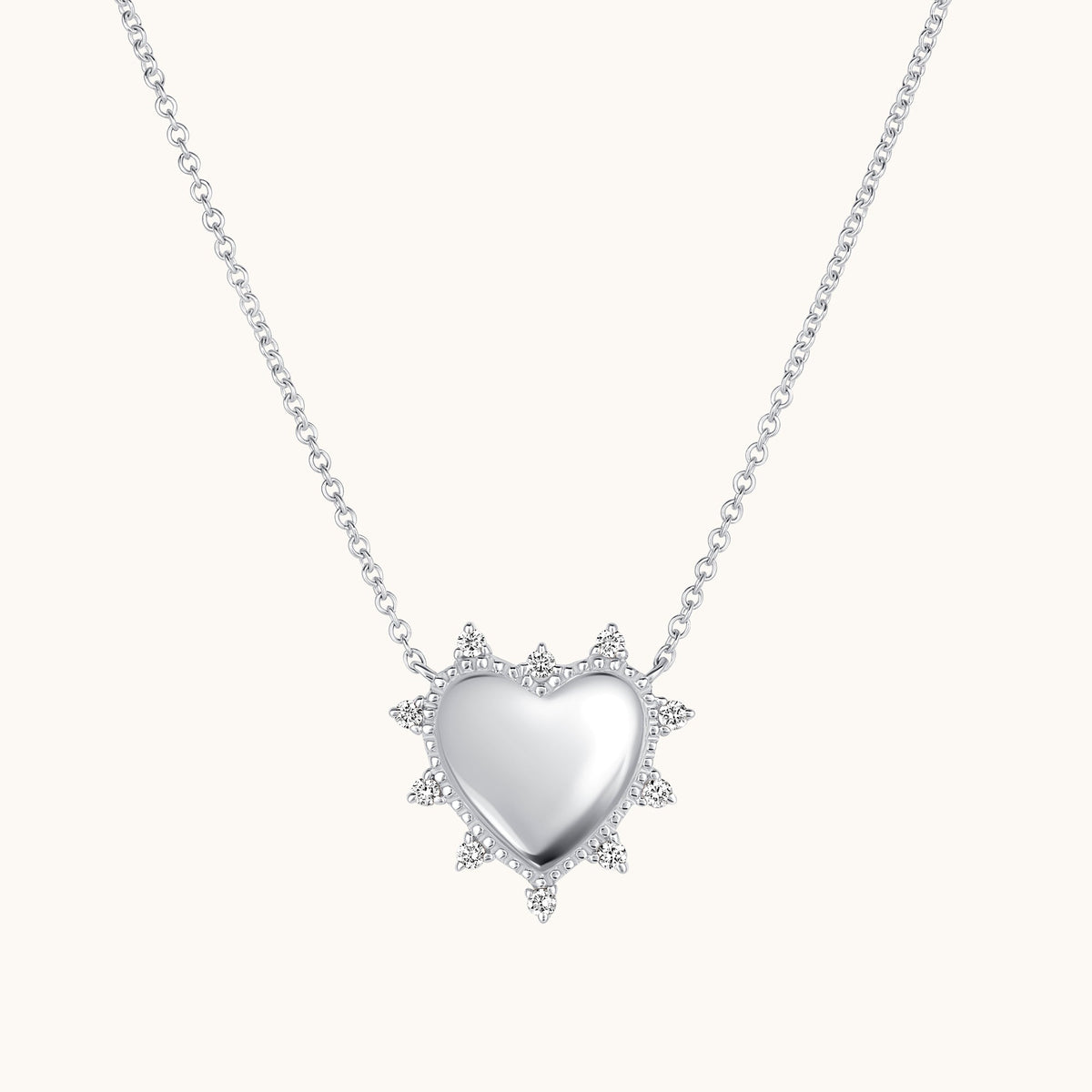 Milgrain Engravable Heart Pendant Necklace - Happy Jewelers Fine Jewelry Lifetime Warranty