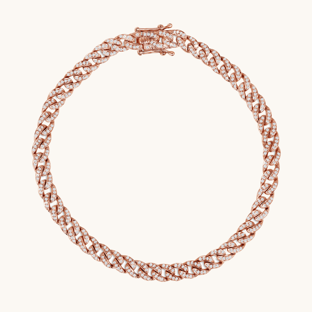 Mini Diamond Cuban Bracelet - Happy Jewelers Fine Jewelry Lifetime Warranty