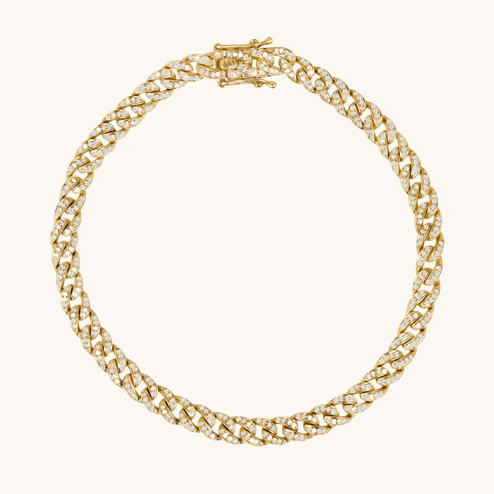 Mini Diamond Cuban Bracelet - Happy Jewelers Fine Jewelry Lifetime Warranty