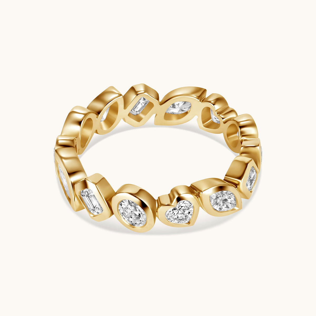 Multi-Diamond Bezel Eternity Band
