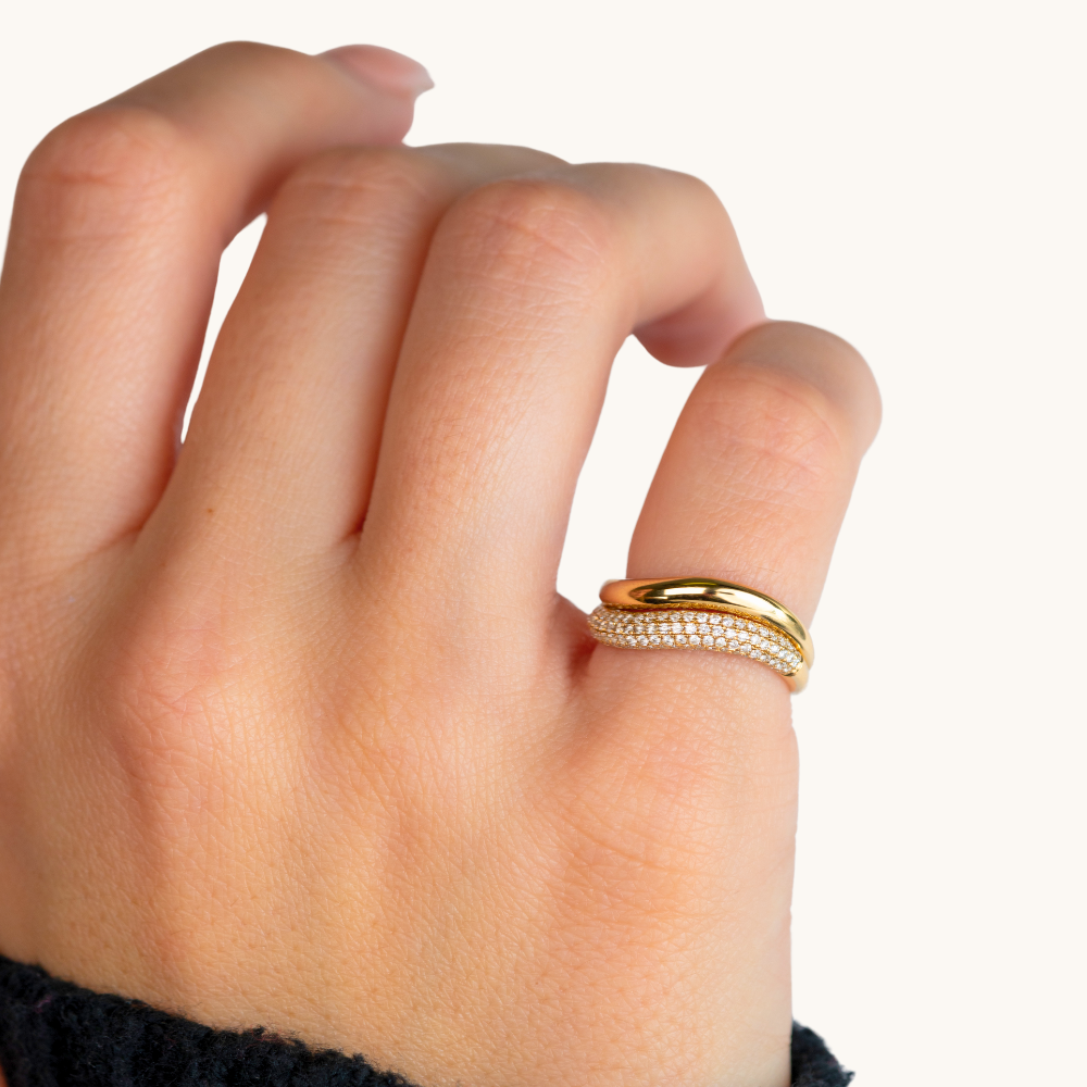 Petite Solid Gold Motion Ring