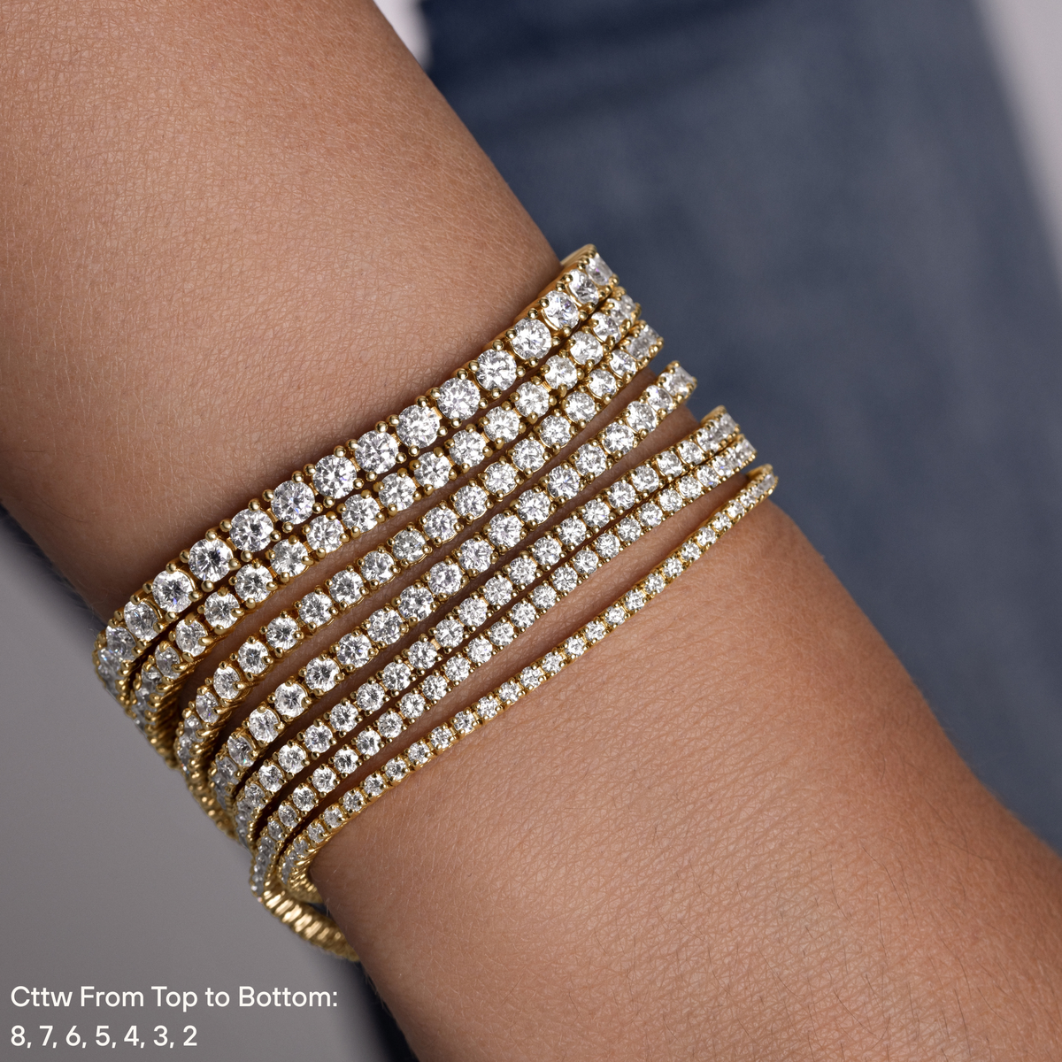 Natural Diamond Tennis Bracelet