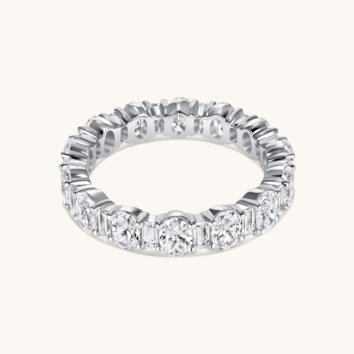 Oval + Baguette Lab Diamond Eternity Band