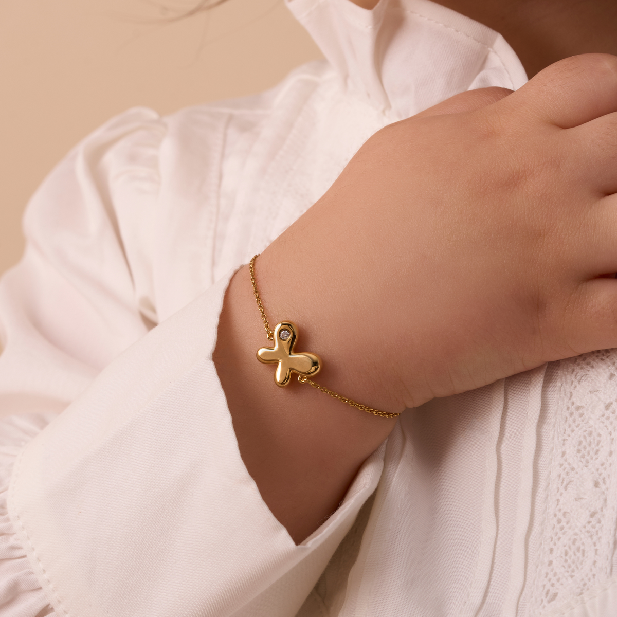 Kid's Diamond Bubble Butterfly Bracelet