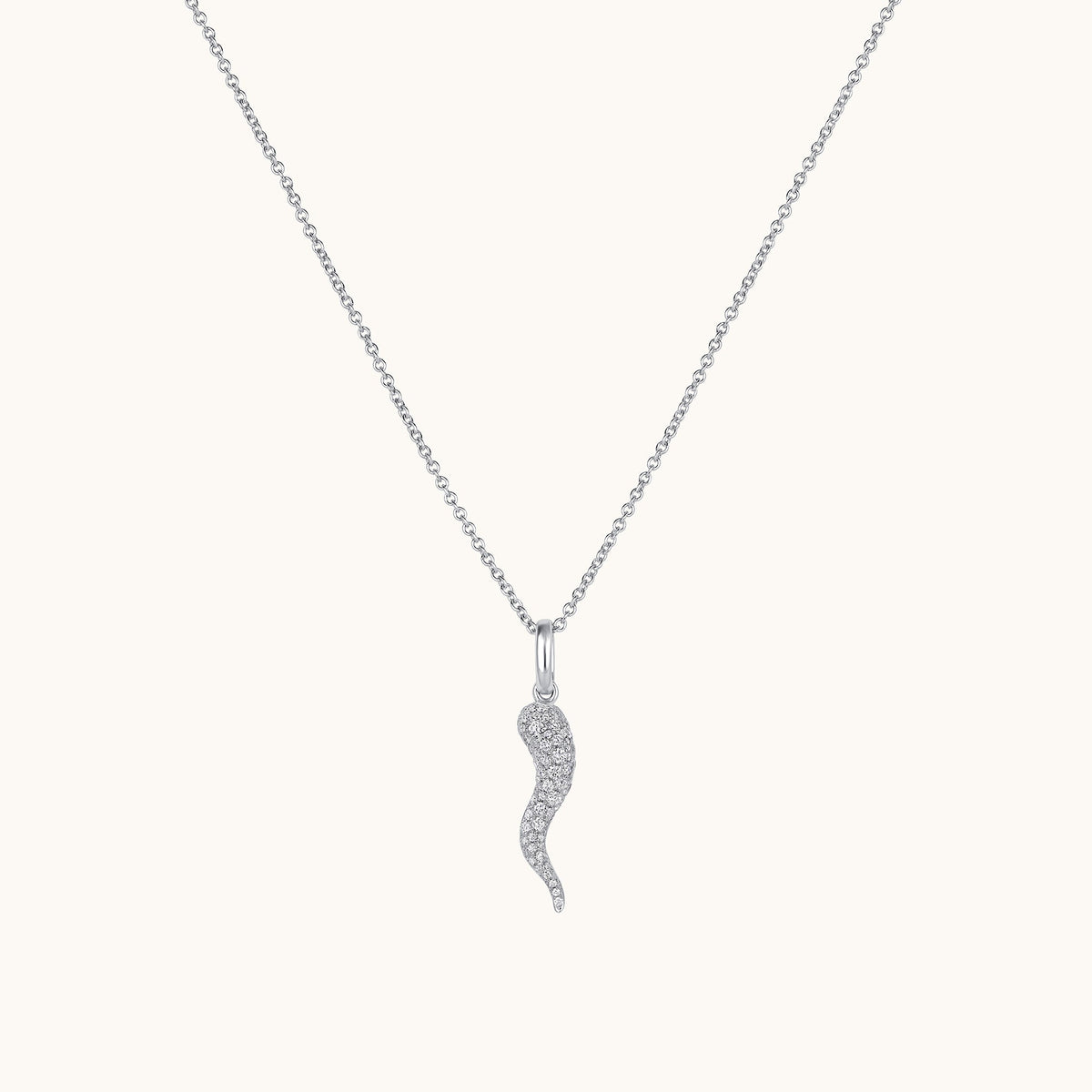 Pave Diamond Cornicello Pendant