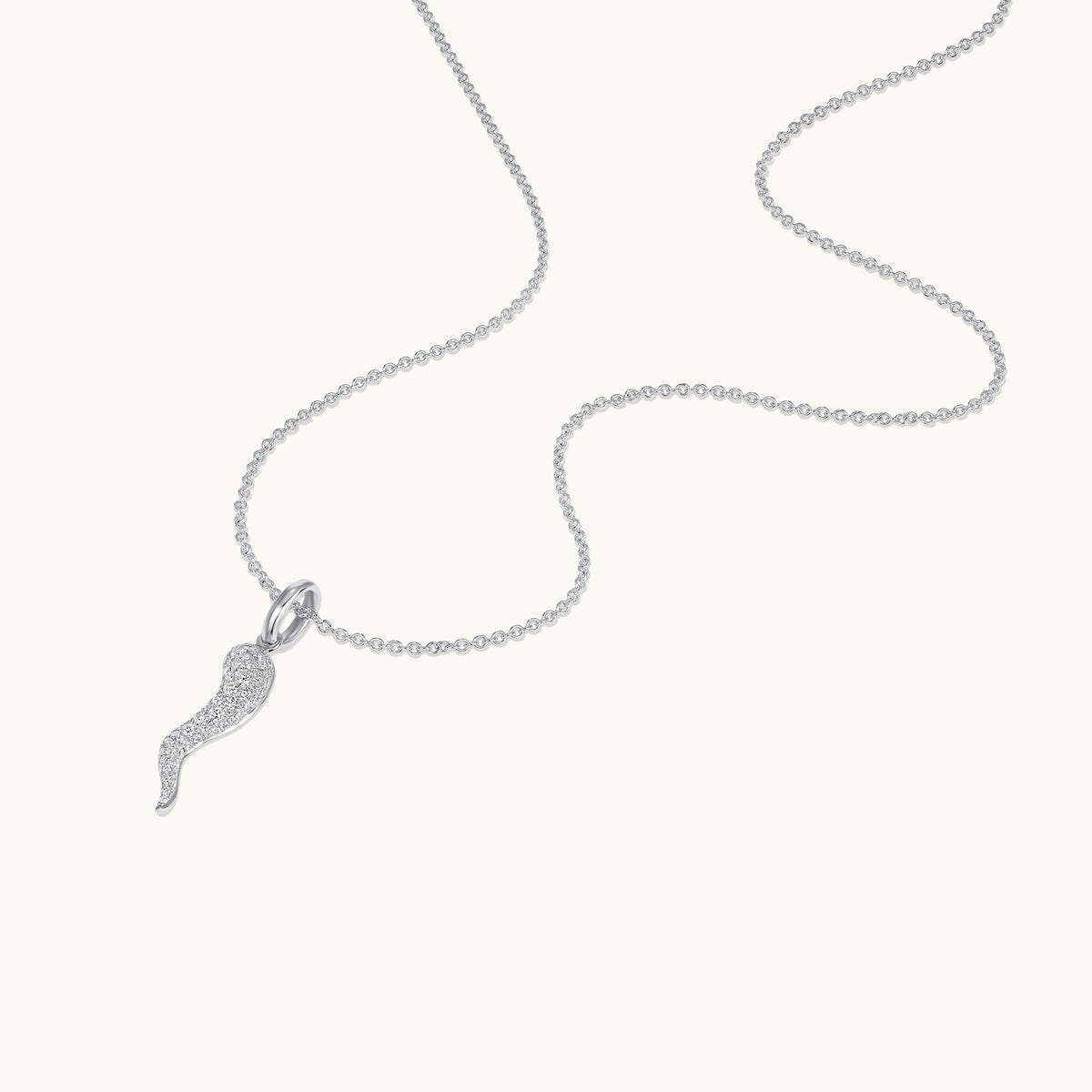 Pave Diamond Cornicello Pendant