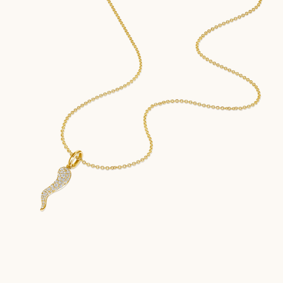 Pave Diamond Cornicello Pendant