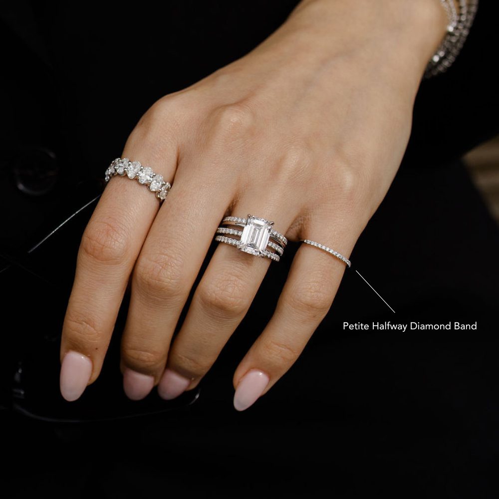 Petite Halfway Diamond Band