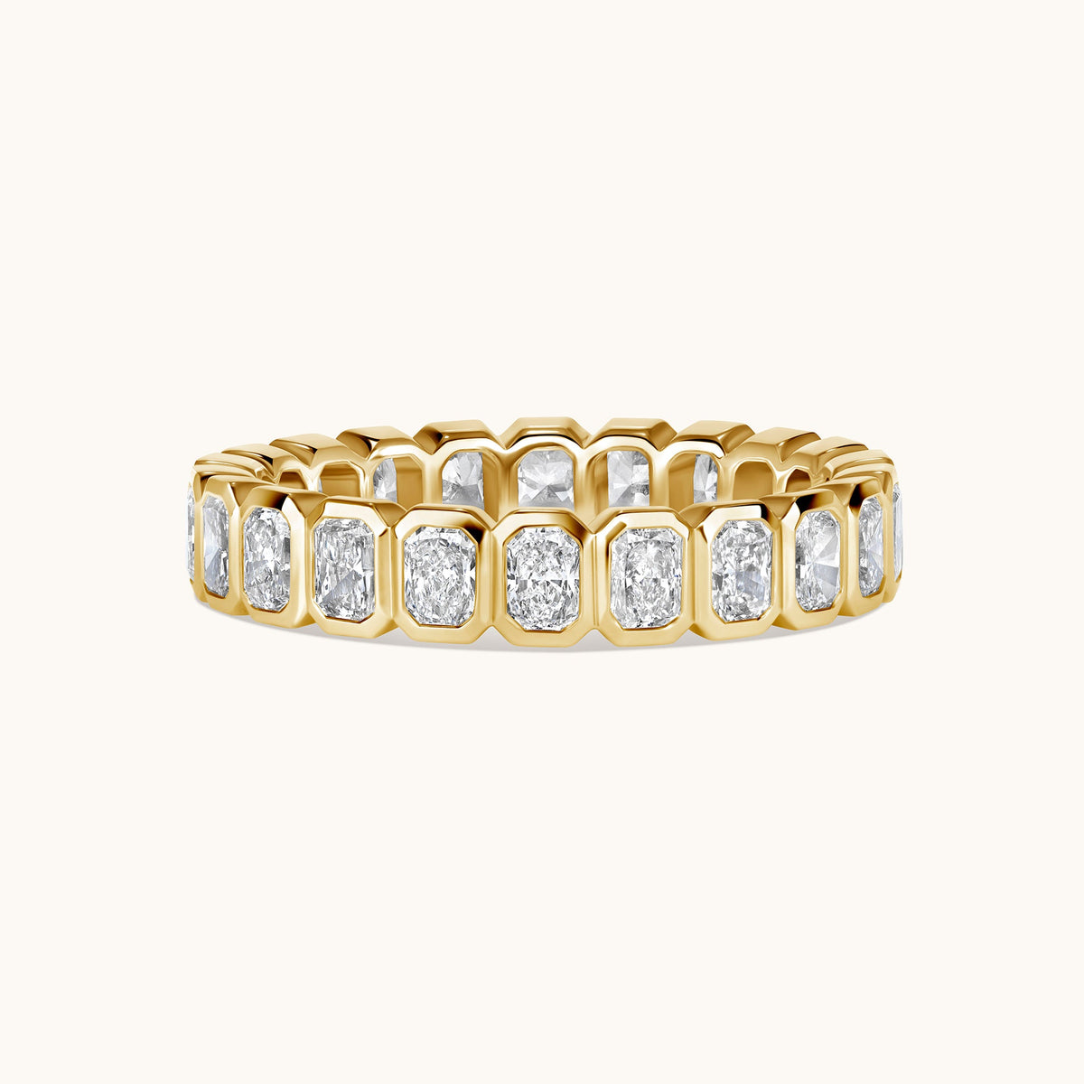 Radiant Diamond Bezel Eternity Band