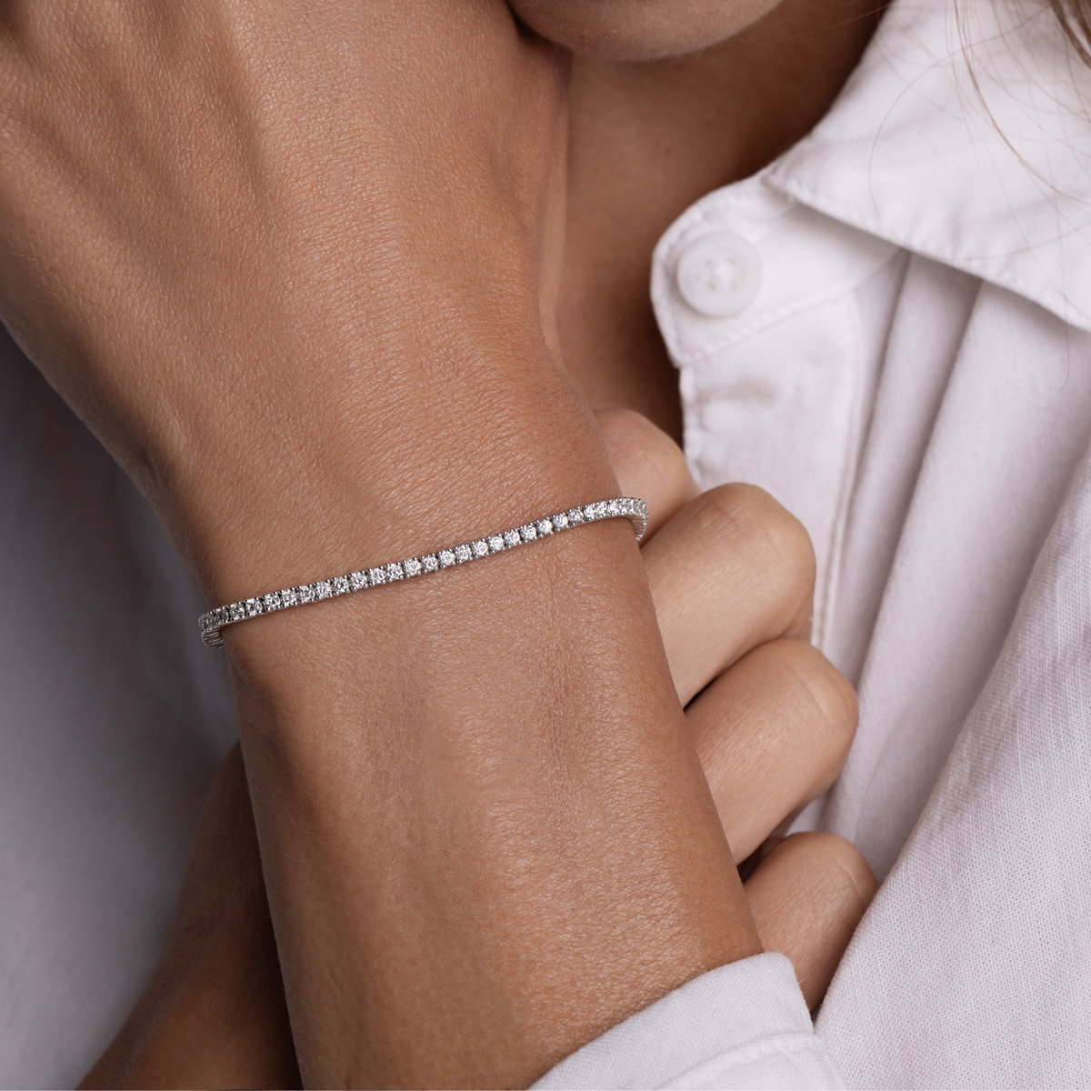 Lab Grown Diamond Tennis Bracelet