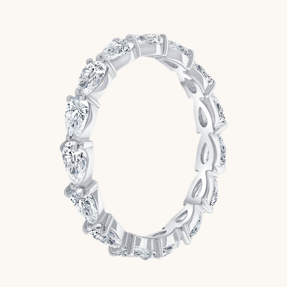East-West Diamond Pear Shape Eternity Band