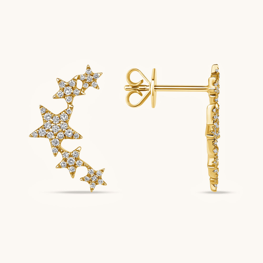 Star Climber Diamond Earrings