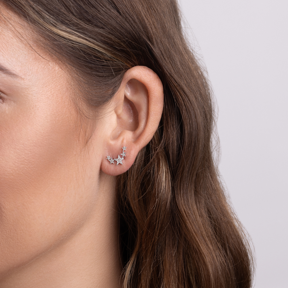Star Climber Diamond Earrings