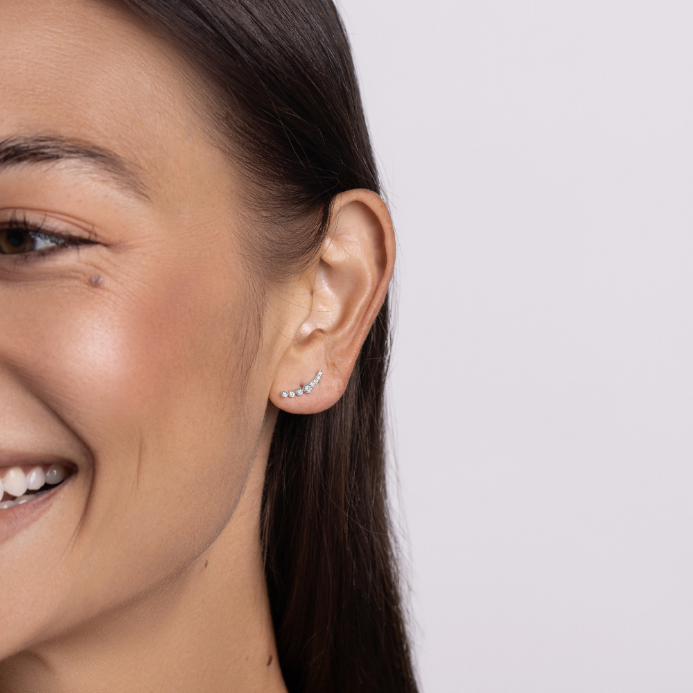 The Diamond Ear Climber Earrings
