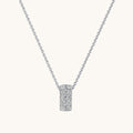 White Gold Vertical Diamond Bar Necklace