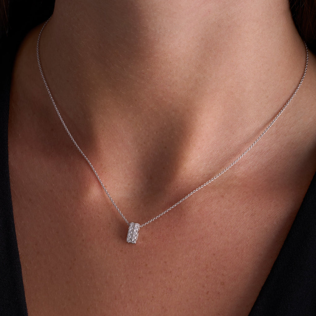 Vertical Diamond Bar Necklace