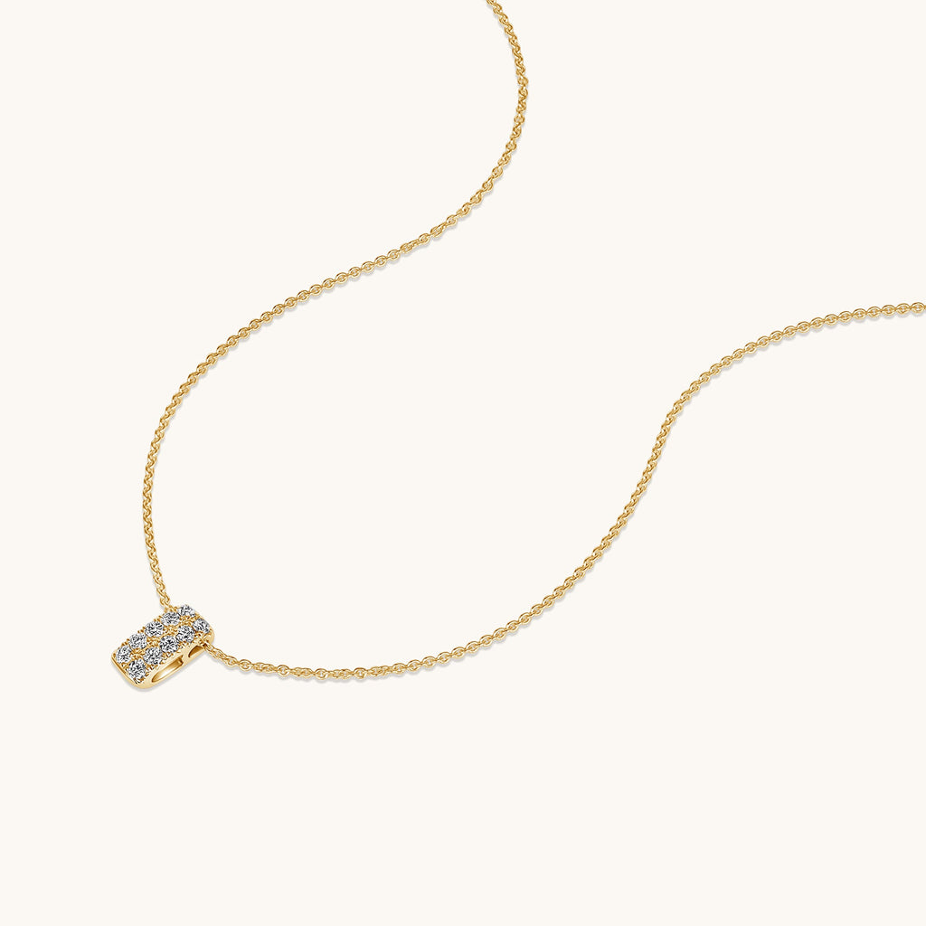 Vertical Diamond Bar Necklace