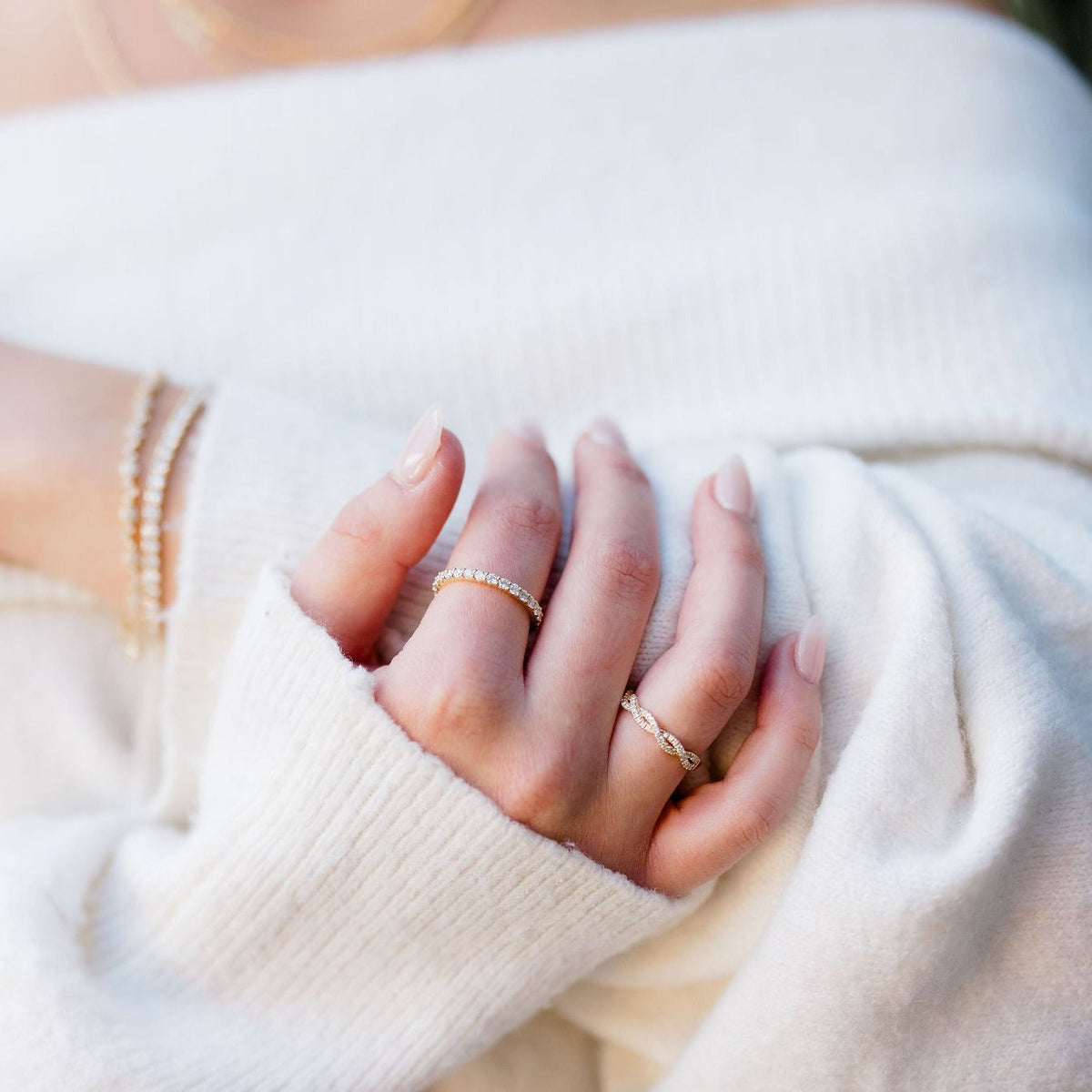 Infinity Diamond Half Way Band