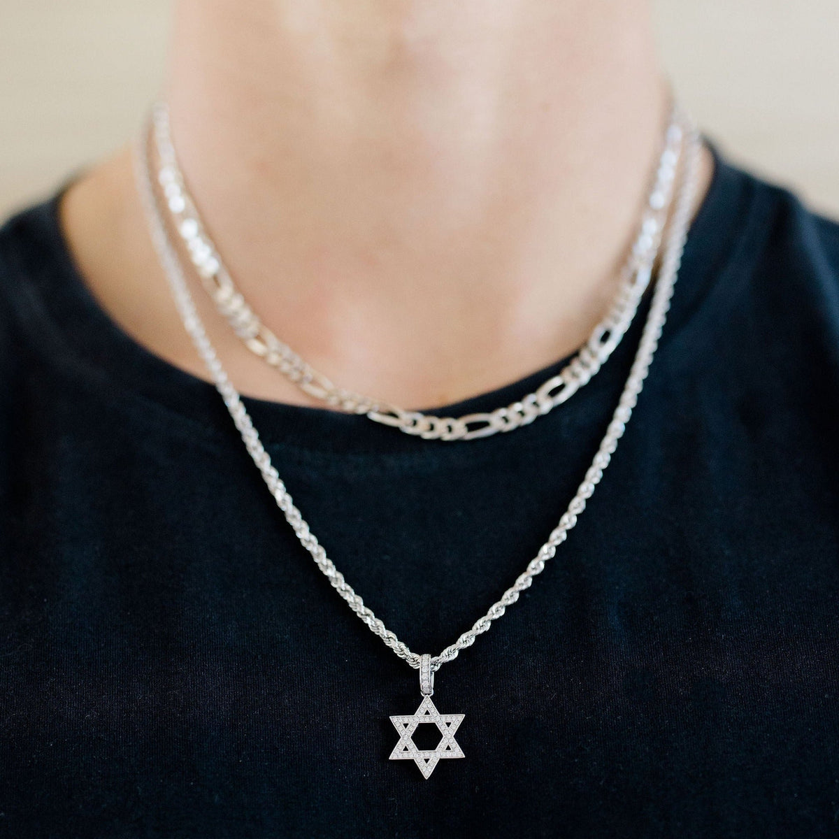 Star of David Diamond Pendant