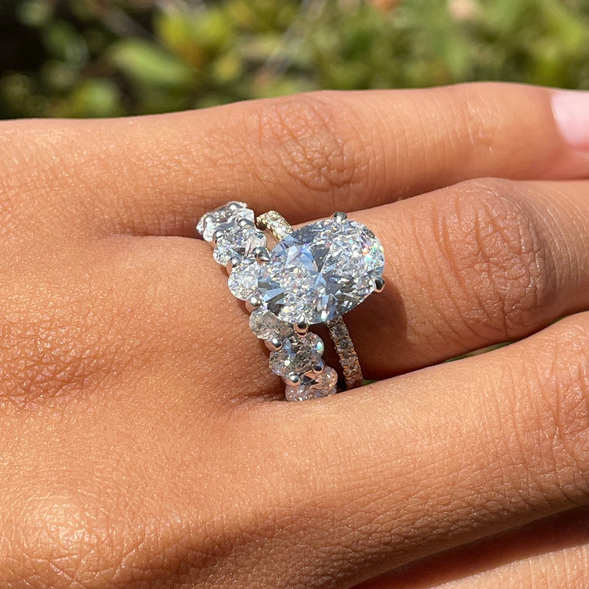 Large Diamond Oval Eternity Band