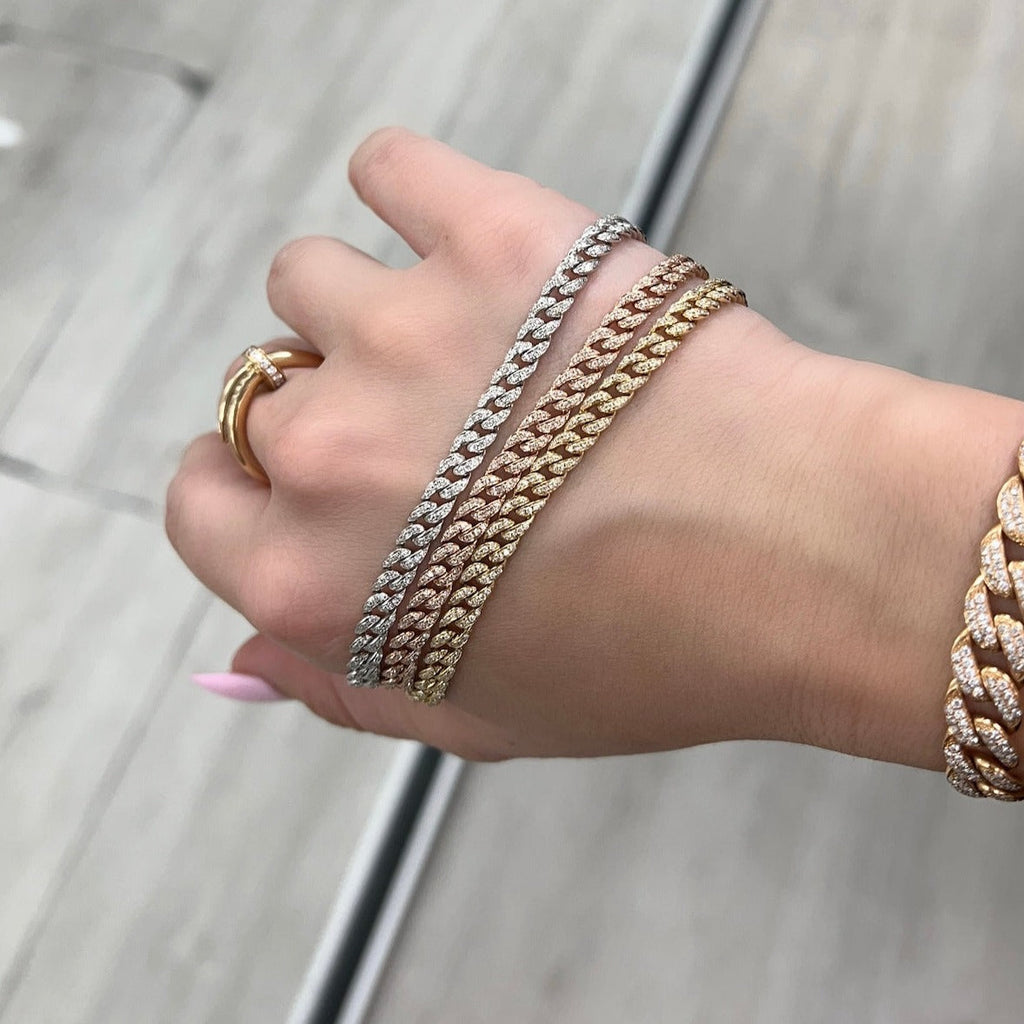 Mini Diamond Cuban Bracelet