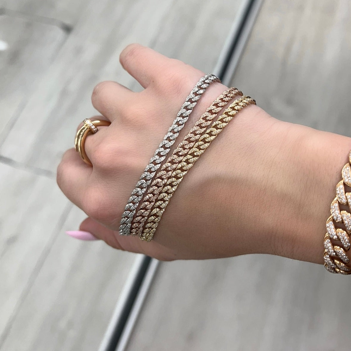 Mini Diamond Cuban Bracelet