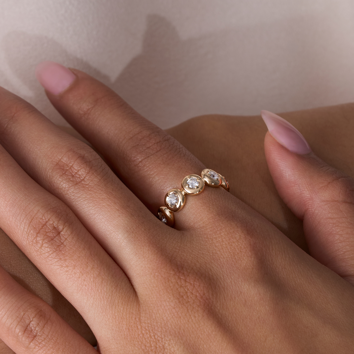 Bubble Bezel Lab Diamond Eternity Band