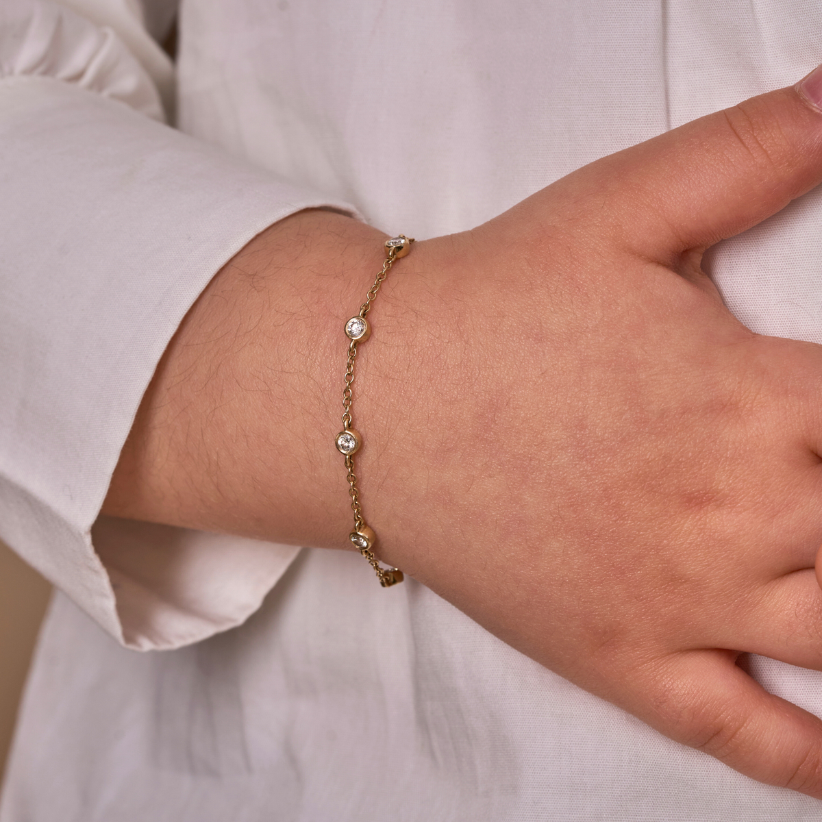 Kid's Diamond Bezel Bracelet