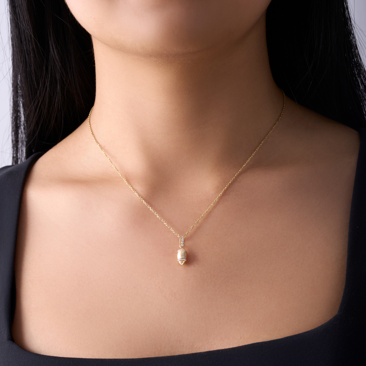 Diamond Football Pendant