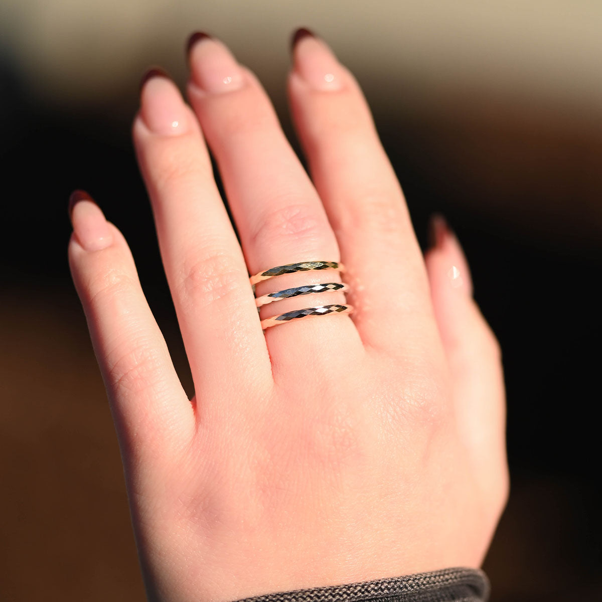 Solid Gold Diamond Cut Band